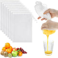 8 Pack Nut Milk Nylon Strainer, Nut Bag Strainer Reusable Food Strainers Greek Yogurt Straining Mesh Bags Cheese Cloth Bags Cold Brew Filter for Fruit Juice Soup