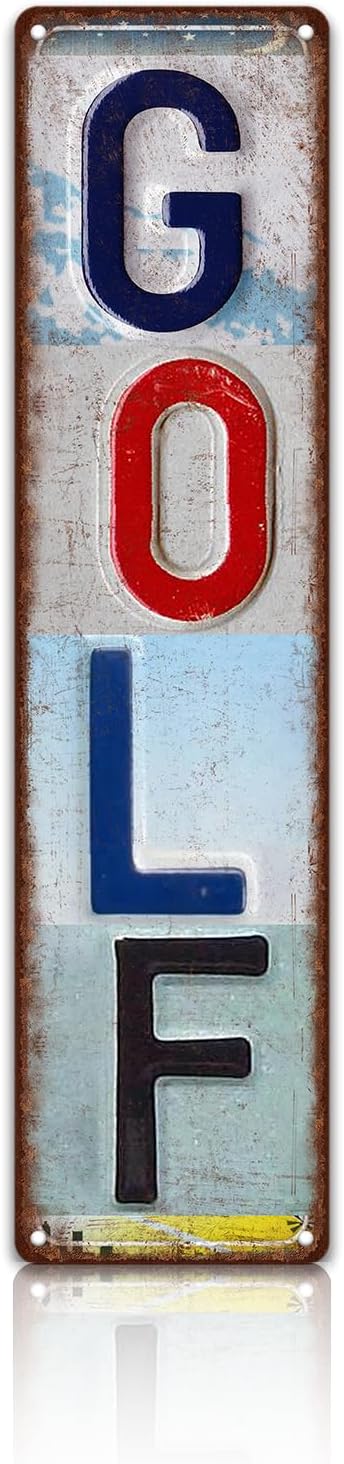 Vintage Sport Street Sign Golf Wall Decor Metal Tin Signs Poster-FlexoryFit