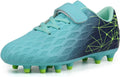brooman Kids Firm Ground Soccer Cleats Boys Girls Athletic Outdoor Football Shoes