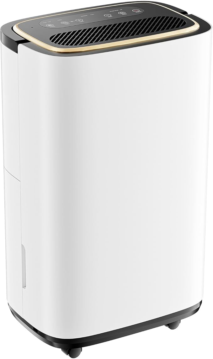 Sweetcrispy 2,000 Sq. Ft. Dehumidifier for Basement, 30 Pints Dehumidifiers for Home with Drain Hose, 74oz Water Tank Portable Quiet Moisture Remover, Ideal for Bedroom & Bathroom