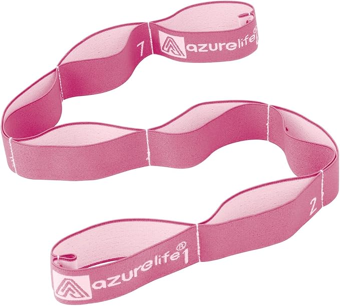 Premium Durable Stretch Straps with Loops, Stretching Strap for Physical Therapy, Multi-Loop Yoga Strap Fitness Exercise Strap for Yoga, Pilates, Dance, Flexibility&Exercise-FlexoryFit