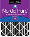 Nordic Pure 16x25x4 Pleated Plus Carbon Air Filters MERV 8 1 Pack by NordicPure