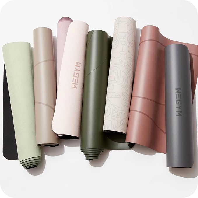 4mm Cushioned Exercise Mat for Yoga & Pilates - Anti Slip, Polyurethane with Suede Top & Carrying Strap-FlexoryFit
