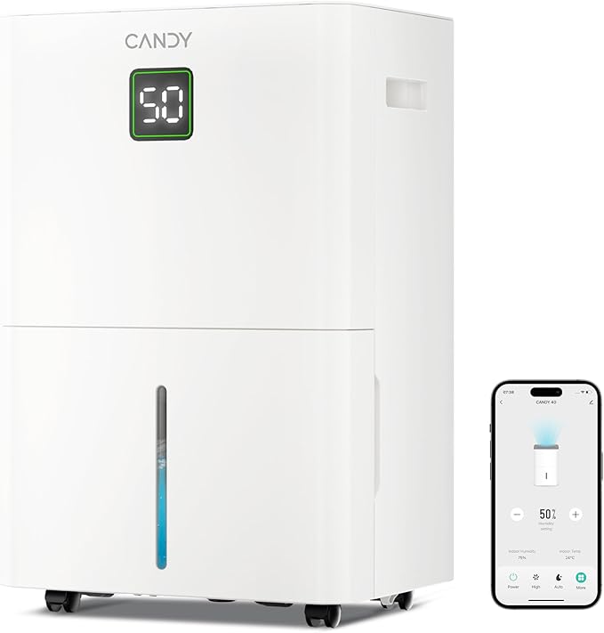 84 Pints Dehumidifier for Spaces up to 5000 Sq. Ft, Dehumidifier for Home, Basements and Large Rooms with Drain Hose and 1.45 Gallons Water Tank