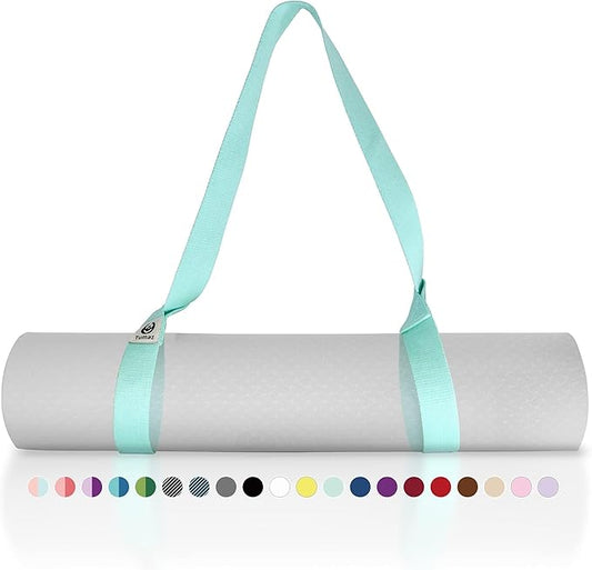 Tumaz Yoga Mat Strap [MAT NOT Included] (2 Sizes) with Extra Thick & Comfy Delicate Texture, Adjustable Yoga Mat Carrier-FlexoryFit