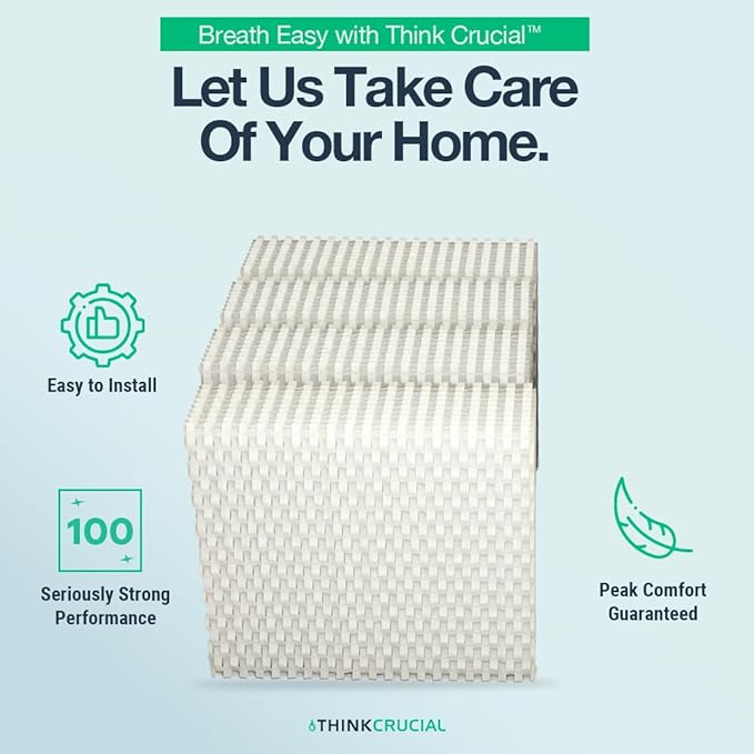 Think Crucial Replacement Humidifier Filters Compatible With Kenmore or Emerson Wick Filters Parts HDC 12, 14911 For Models 758.299751C, 758.299752C, 758.299870 (8 Pack)