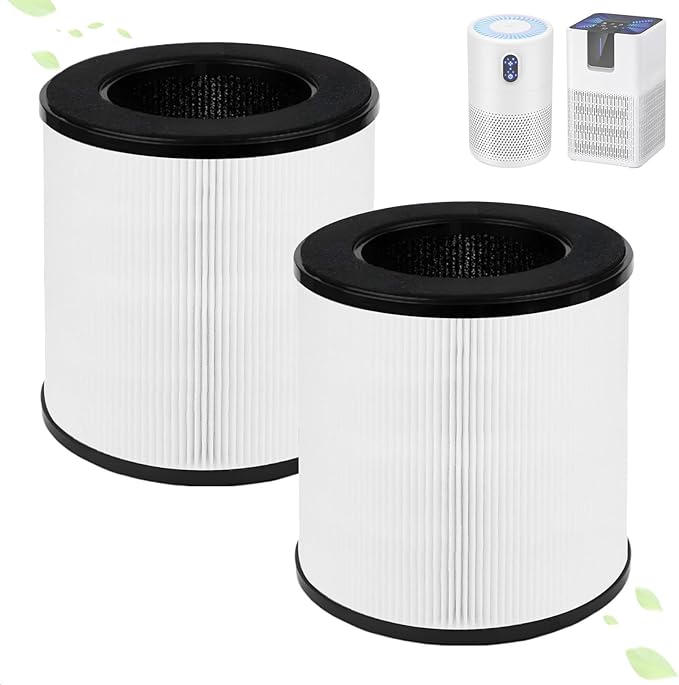 B-D02L/ M05 Replacement Filter Compatible with MOOKA B-D02L/M05 & KOIOS B-D02L, VEWIOR B-D02U and Tailulu D10 Air Purifier, H13 True HEPA Air Filters for MOOKA B-D02L Replacement Filter, 2 Pack