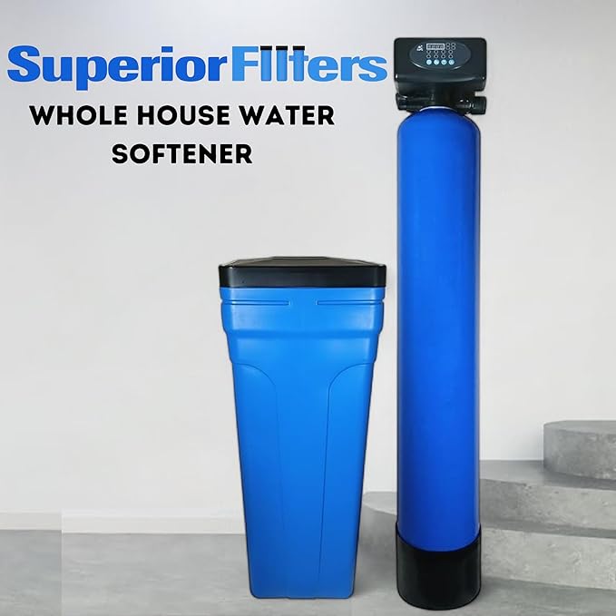 SUPERIOR Whole House Water Softener System - 32,000 Grains Whole House Water Softener (works with salt or potassium) Digital Metered Control Head (32,000 Grains) - NSF Certified (32,000)