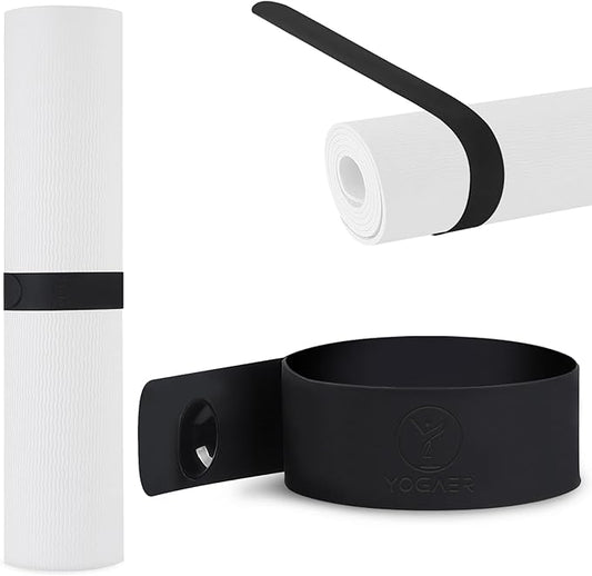 25" Yoga Mat Strap | Slap Band Holder for Carrying and Storage Mats | Rolled Scrunchie Yoga Essential Accessory-FlexoryFit