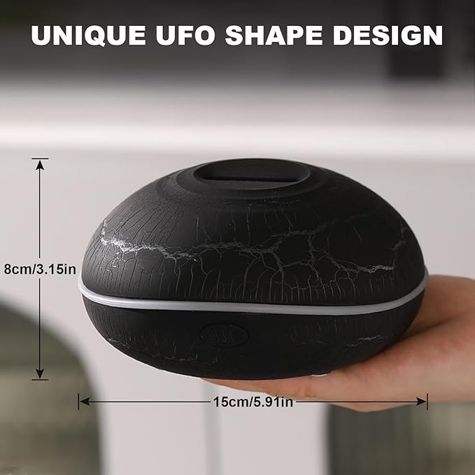 Colorful Volcano Diffuser Humidifier: 200ml Fragrance Scent Essential Oils Diffusers Ultrasonic Flame Fire Humidifier with Auto-Off Protection Cool Mist Diffuser,for Yoga(Full Crack Flame)