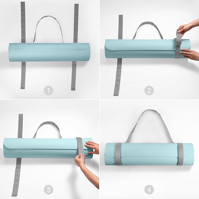 Trilancer Adjustable Yoga Mat Strap With Hook and Loop Closure, Yoga Mat Holder Carrier,and Organizing-Mat Not Included-FlexoryFit