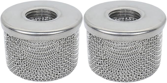 (2pack) 181073 Pump Inlet Strainer Filter 1/2" NPT Thread, Double-Layer Stainless Steel Compatible withGraco 350 EM,380 EM,390 EM, 400 EM, 480 EM, 490 EM,500, Super NOVA, Paint Sprayers