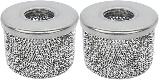 (2pack) 181073 Pump Inlet Strainer Filter 1/2" NPT Thread, Double-Layer Stainless Steel Compatible withGraco 350 EM,380 EM,390 EM, 400 EM, 480 EM, 490 EM,500, Super NOVA, Paint Sprayers