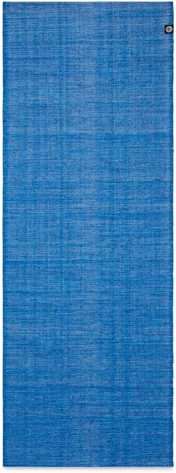 Manduka Shala Yoga Rug 71" - Outdoor Yoga & Meditation | Foldable & Machine Washable | Natural Cotton | Handmade | 71 x 26 inches | Flaneur Blue-FlexoryFit