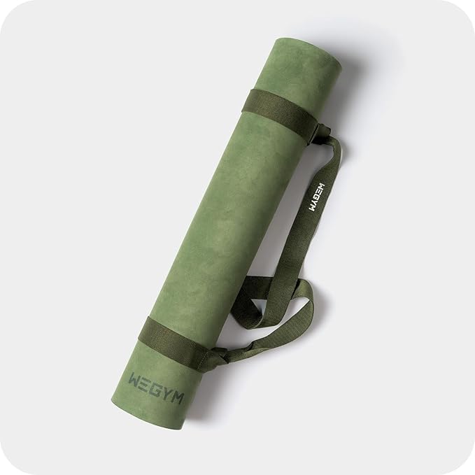 4mm Cushioned Exercise Mat for Yoga & Pilates - Anti Slip, Polyurethane with Suede Top & Carrying Strap-FlexoryFit
