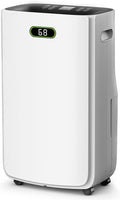 5000 Sq.Ft Dehumidifier for Basement with Drain Hose, 80 Pint Dehumidifiers for Home with Large 6.5L Water Tank,24H Timer,Child Lock,Defrost,Silent,4 Modes Operation Auto Shut-off