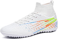 Indoor Soccer Cleats Mens Womens Turf Soccer Cleats Wide Socer Shoes FG AG TF High Ankle Football Boots