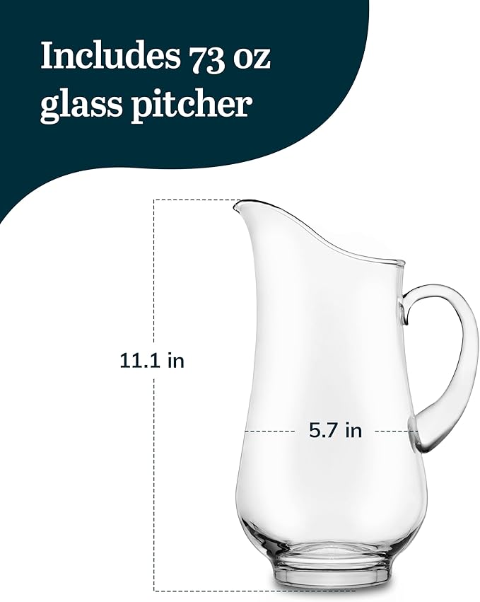 Libbey Atlantis Glass Pitcher, 73-ounce