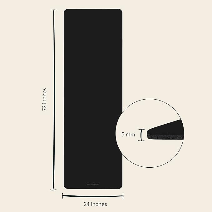 Retrospec Laguna 5mm Yoga Mat - Fitness Mat for Women, Men & Children, Slip-Resistant and Moisture Absorbing Exercise Mat for Home, Pilates, Yoga and Floor Workouts-FlexoryFit