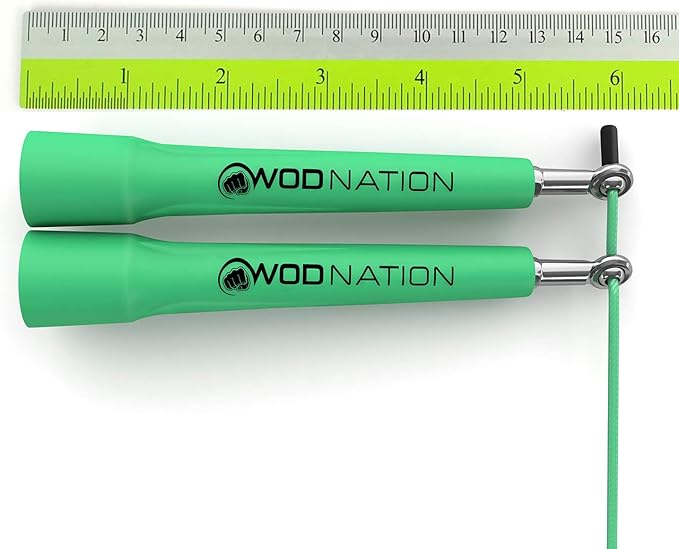 WOD Nation Adjustable Speed Jump Rope For Men, Women & Children - Blazing Fast Fitness Skipping Rope Perfect for Boxing, MMA, Endurance-FlexoryFit