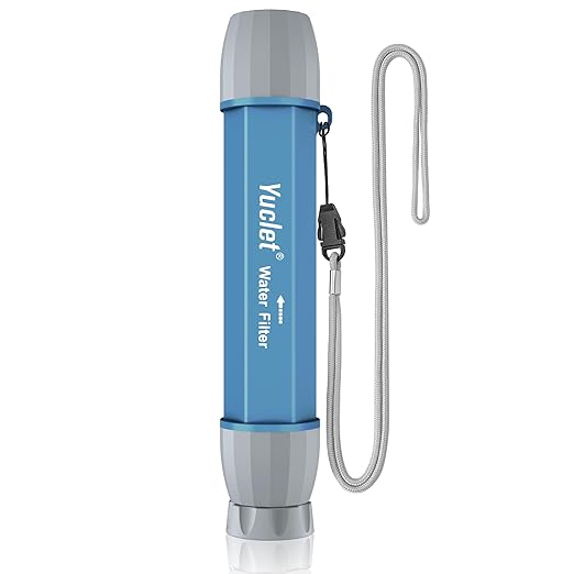 YWF01 Personal Filter Straw for Drinking Survival, Portable Water Purifier Filtration System Survival Gear and Supplies for Camping, Hiking, Travel, and Emergency Preparedness, Pack of 1
