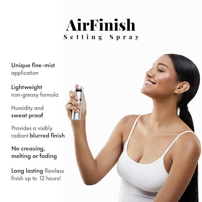 Jerome Alexander MagicMinerals AirFinish Setting Spray, Long-lasting Finishing Spray, Weightless-feel, Flawless, Matte Coverage-FlexoryFit