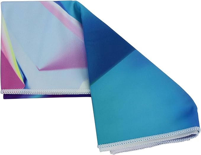Yoga Design LAB | The Hand Towel | Premium Non Slip Hand Towel | Designed in Bali | Colorful Eco Printed + Quick Dry + Soft | Hot Yoga, Bikram, Ashtanga, Sport, Barre, Travel (Crystal)-FlexoryFit