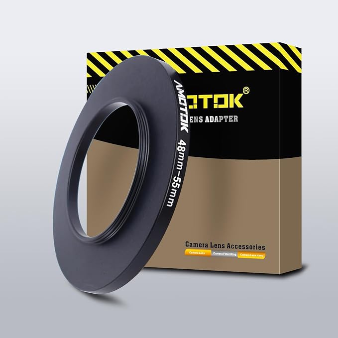48mm Lens to 55mm Camera Lens Adapter, 48mm-55mm Filter Step up Rings, by AMOTOK