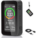 ThermElc CF-9R Portable Carbon Monoxide Detector, 5-in-1 CO Monitor Portable, CO Air Quality Monitor with Audible & Visual Alerts, Flashlight,Stop Watch, Temperature Humidity Sensor for Home, Travel
