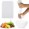 4 Pack Nylon Nut Milk Bag 18×12 Inches Fine Mesh Cheese Cloth Multiple Usage Reusable Food Strainer Professional Cold Brew Filter for Straining Fruit Juice Coffee Tofu Greek Yogurt (18×12in)