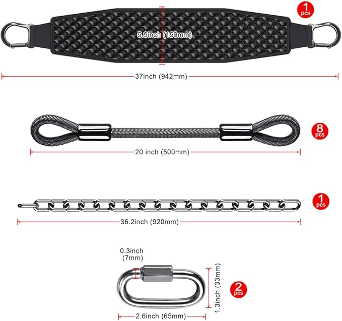 Dolibest Pull-Up Assistance Bands,Heavy Duty Multi-Function Resistance Bands for Chin-up, Dipping Belt for Weight Lifting, Stretch Resistance Bands, Suitable for Men and Women (600LB)-FlexoryFit