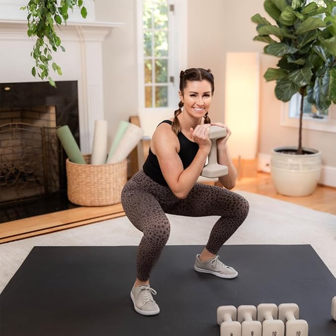SafeGrip Dumbbells, Anti-Slip, Anti-Roll, Thick Handles, Free Weights, Square Dumbbells for Secure Workouts at Home, Weightlifting, and Personal Training-FlexoryFit