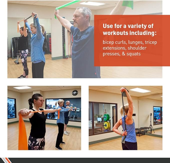 Body Sport Exercise Bands - Resistance Bands in 50 yard Rolls for Fitness, Stretching, or Physical Therapy-FlexoryFit