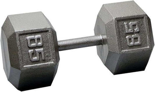 Body-Solid Cast Iron Hexagon Dumbbell, Hand Weights For Men and Women, Weight Dumbbells for Strength Training, Body Building Home Gym Training Gear-FlexoryFit