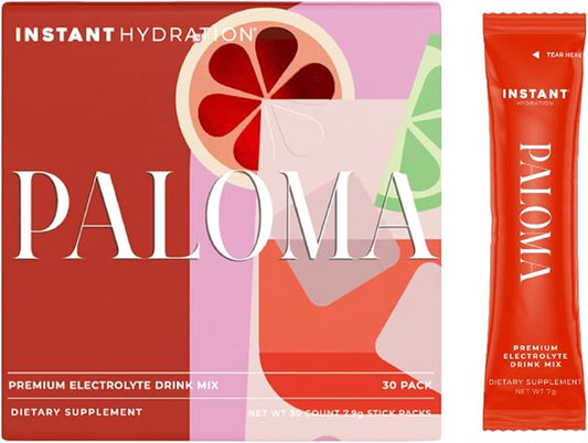 Instant Hydration Electrolytes Powder Packets - Paloma Electrolyte Drink Mix - Zero Sugar - Keto, Vegan, Gluten-Free, Non-GMO - Boost Recovery, Brain Health, Muscle & Tissue Support- 30 Sticks-FlexoryFit