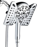 2.5 GPM Shower Head with Handheld: 2-in-1 High Pressure Shower Heads with Handheld Spray Combo 7.5" Rain Shower and 10 Spray Settings Handheld Shower Head, Detachable Showerhead with Hose