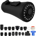 Hibbent Pull Down Kitchen Faucet Head Replacement, 3-Function NSF/ANSI/CAN 61 & CUPC Certified Sink Spray Nozzle, 15 Adapters, Compatible with Moen, Delta, Kohler Faucets, Matte Black