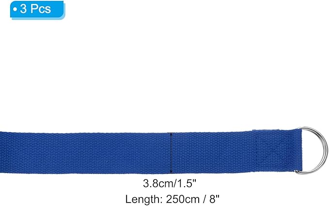 PATIKIL Yoga Strap for Stretching Cotton Yoga Belt with Adjustable Metal D-Ring Buckle Stretch Band for Fitness Pilates-FlexoryFit