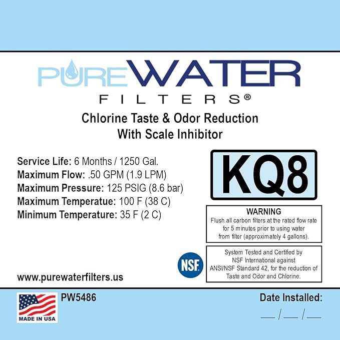 PureWater Replacement Water Filter Cartridge for Keurig B150/K150 B155/K155 K2500 K3000 B3000SE K3500 K4000