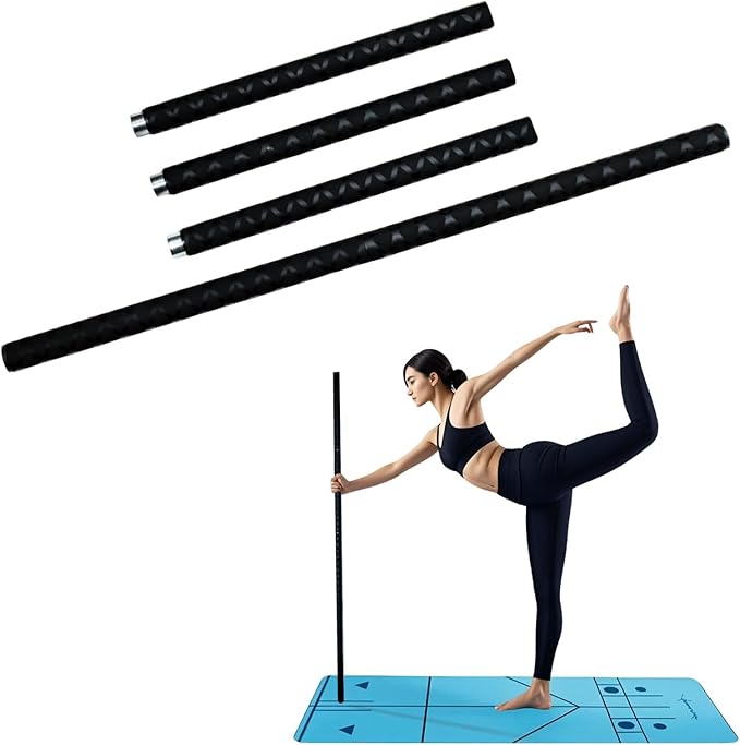 The Huang Yunming yoga stick is made of sturdy steel that is 5 feet high and an adjustable stretching stick, providing flexibility, agility, and balance. Multi functional fitness stick with 5 steel pipes-FlexoryFit