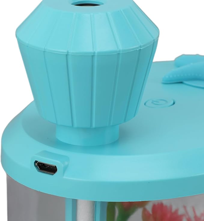 Mini Micro Landscape Humidifier - Ultra Quiet USB Essential Oil Aromatherapy Diffuser for Car, Bedroom & Study Room - 460ML Capacity (Blue)