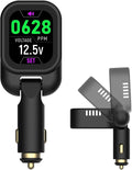 Car CO2 Monitor, Plug-in, No Battery Needed, Real-Time 10s Sampling, Rotatable Color Screen, Beep Alarm for High CO2, Fits 12V/24V Vehicles