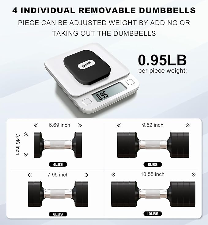 15LB 20LB 50LB Adjustable Dumbbell Set Free Weights Dumbbells Set for Women Men Hand Weights Sets Adjust Dumbbell Weight Sets for Home Gym Exercise Workout Strength Training Equipments-FlexoryFit