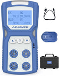 Gas Detector, 4 Gas Monitor for H2S, CO, LEL and O2, Portable Multi Gas Leak Detector with Vibration, Visual and Audible Alarms, 14h Long Battery Life, Natural Propane Sniffer Home Room Travel