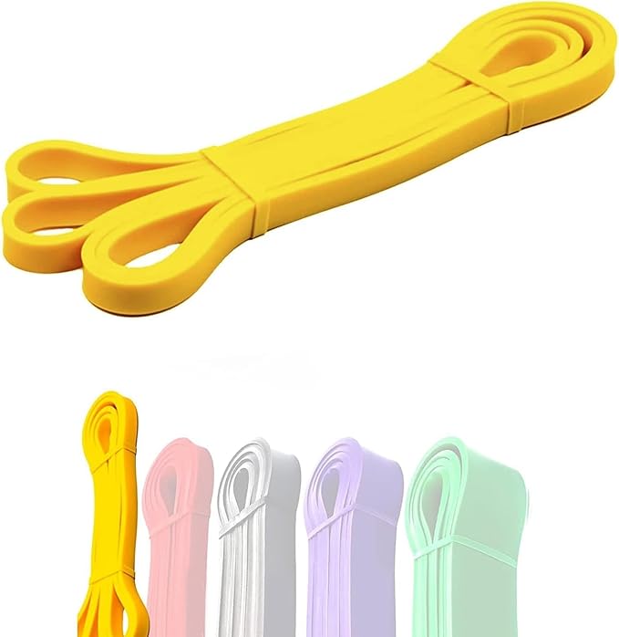 Resistance Bands Set with Carrying Bag, 4 Color-Coded Pull Up Assistance Bands for Exercise, Workout, Fitness-FlexoryFit