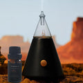 Aroma Nebulizer - Waterless Essential Oil Diffuser with Wood and Glass, Professional Grade atomtzing Diffuser, No Water, No Heat, No Plastic (1 Fragrance Included)