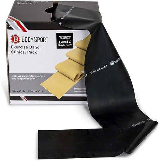 Body Sport Exercise Bands - Resistance Bands in 50 yard Rolls for Fitness, Stretching, or Physical Therapy-FlexoryFit