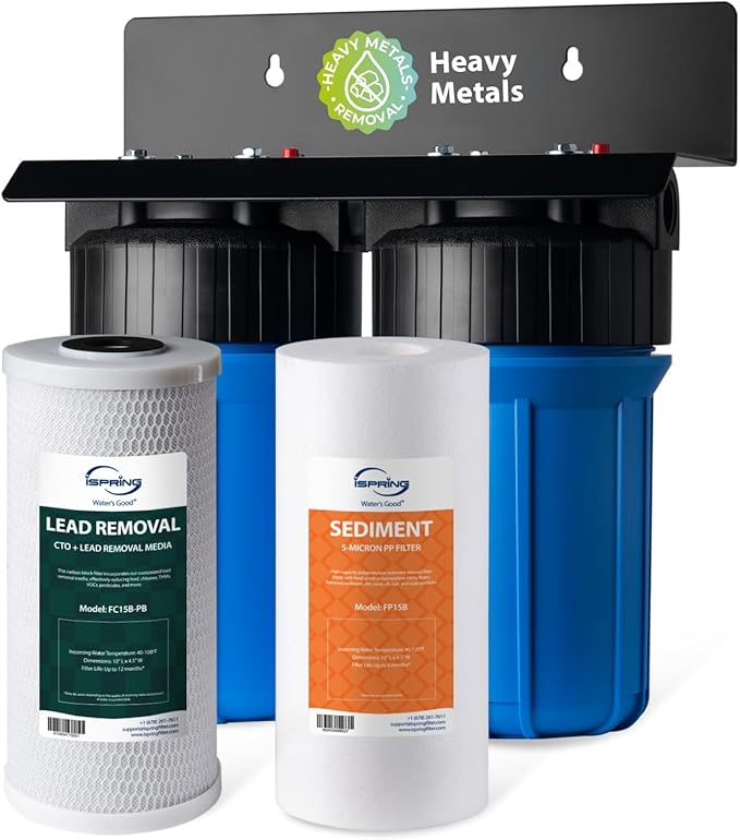 iSpring WGB21B-CPB 2-Stage Whole House Water Filtration System Reduces Cadmium by iSpring