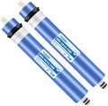 2 Pack 75GPD RO Membrane,1812-75G Reverse Osmosis Membrane Replacement Water Filter,for Under Sink Home Drinking RO Water Purifier System
