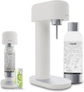 Ruby 2 Sparkling Water Maker - Soda Streaming Machine Silent Carbonated Water Machine Robust Long-Lasting Aluminium Soda Maker 1L Water Bottle Without CO2 Cylinder - Colour White Soda Machine